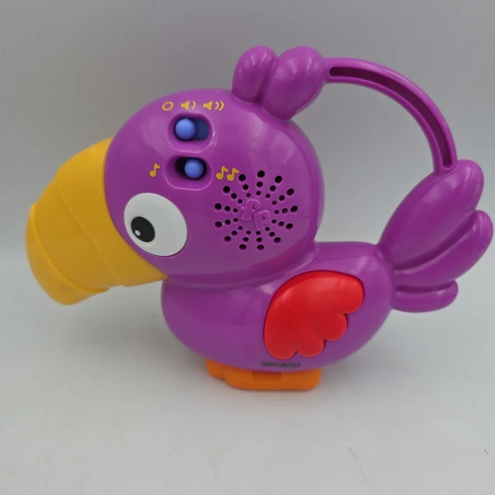 Fisher Price Rainforest Music & Lights Deluxe Gym Purple Toucan Bird WORKS